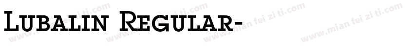 Lubalin Regular字体转换